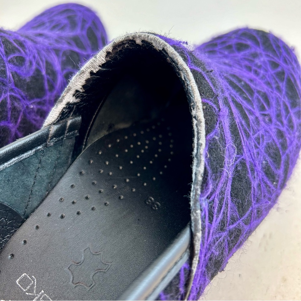 Dansko Purple Swirl Confetti Yarn Scribble Professional Stapled Clogs 38 7.5 8 - Picture 6 of 12